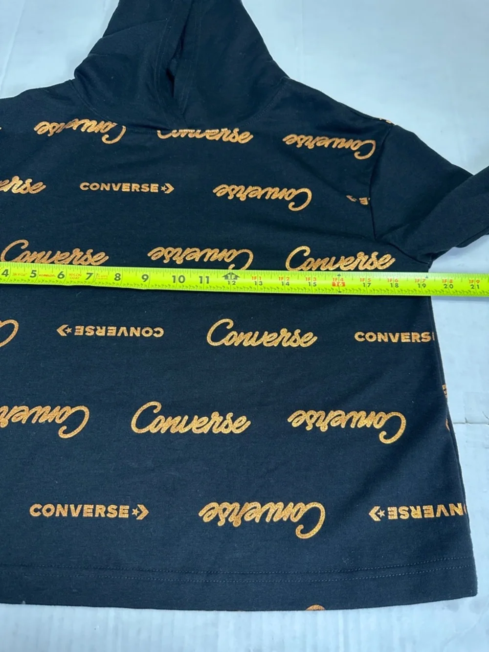 Lot of 2 Converse Youth‎ Girls XL Pullover Hooded Cropped Sweatshirts Bundle